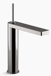 KOHLER Composed tall single handle bathroom sink faucet with joystick handle, 1.2 gpm in Vibrant Titanium