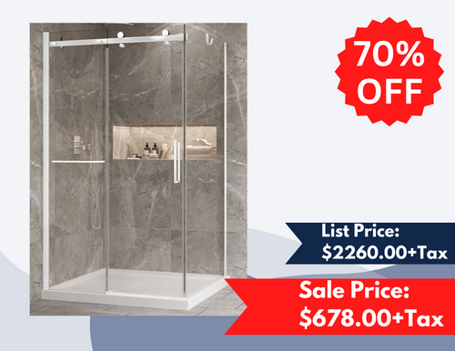 Zitta Bellini Shower Door with Return Panel 48