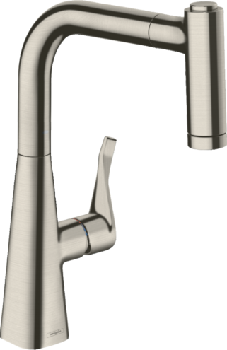 Metris Single lever kitchen mixer 220 with pull-out spray