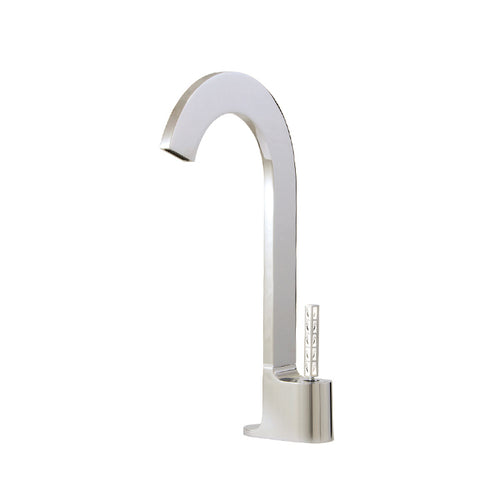 Aquabrass Tall Single Hole Lavatory Faucet With Aquacristal Handle | 39520Y