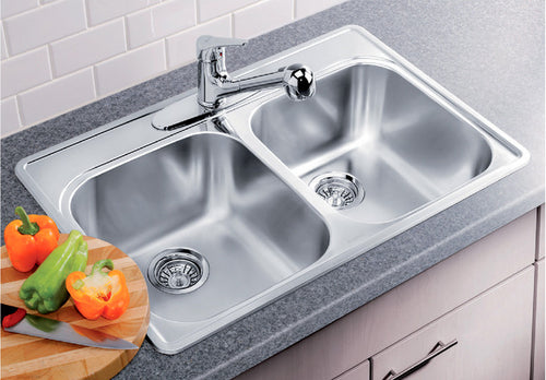 BLANCO ESSENTIAL 2 (3 Hole) Stainless Steel sink