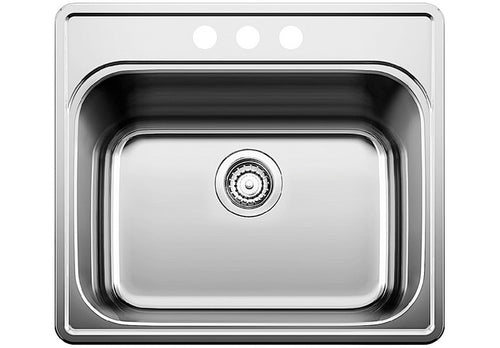 BLANCO ESSENTIAL UTILITY SINK (3 Hole, 4'' centre) Stainless Steel sink