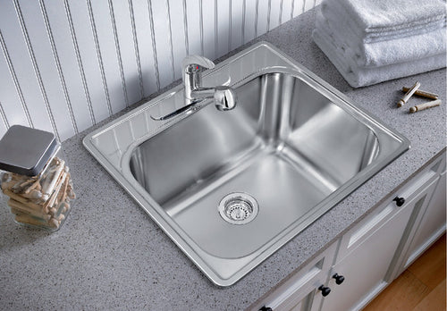 BLANCO ESSENTIAL UTILITY SINK (3 Hole, 8'' centre) Stainless Steel sink