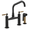 Brizo Litze® Bridge Faucet With Angled Spout And Knurled Handle | 62563LF-BLGL