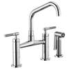 Brizo Litze® Bridge Faucet With Angled Spout And Knurled Handle | 62563LF-BLGL