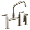 Brizo Litze® Bridge Faucet With Angled Spout And Knurled Handle | 62563LF-BLGL