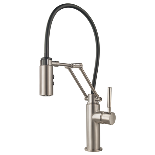 Brizo Solna® Single Handle Articulating Kitchen Faucet | 63221LF-BL