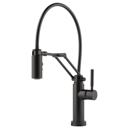 Brizo Solna® Single Handle Articulating Kitchen Faucet | 64221LF-BL