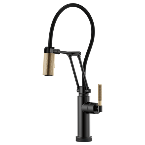 Brizo Litze® Smarttouch® Articulating Faucet With Knurled Handle | 64243LF-BLGL
