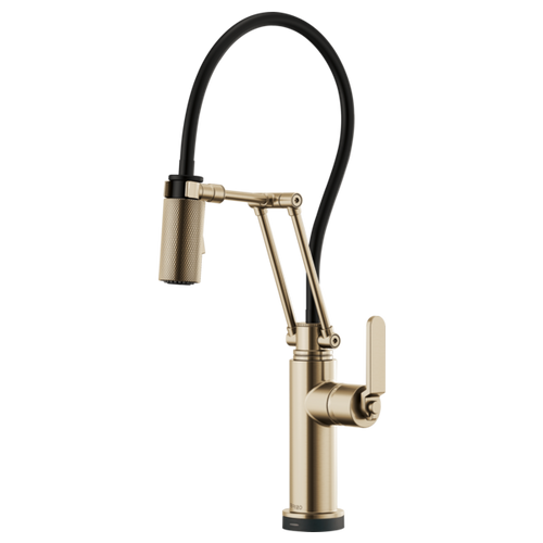 Brizo Litze® Smarttouch® Articulating Faucet With Industrial Handle | 64244LF-BLGL
