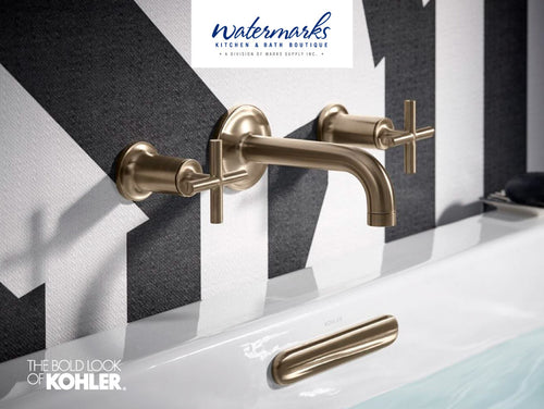 Kohler Purist Wall Mounted Bathroom Sink Faucet | K-T14415-3