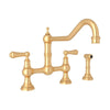 Rohl Perrin & Rowe Edwardian Bridge Kitchen Faucet With Sidespray - U.4764L