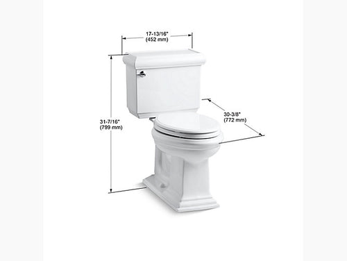 Kohler Memoirs® Classic Comfort Height® Two Piece 1.6gpf Toilet | K-3818-0