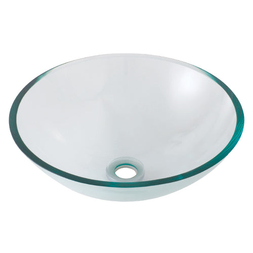 Aquabrass Round Vessel Sink - Tempered Glass