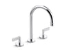 SINK FAUCET, GOOSENECK SPOUT, LEVER HANDLES
