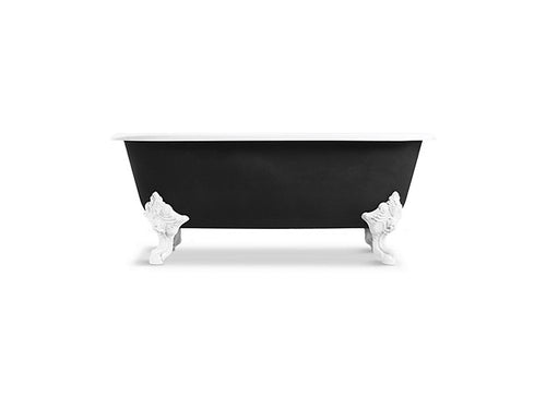 FREESTANDING CLAW FOOT BATHTUB WITH BLACK EXTERIOR