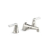 SINK FAUCET, STATUARY WHITE MARBLE LEVER HANDLES