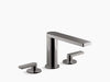 Kohler Composed Widespread Faucet With Lever Handles - Vibrant Titanium