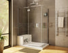 Lexus2 Sided, door & panel with return panel, glass to glass hinges; for Alessa shower base with seat, 80 1/2