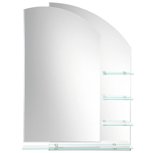 Double Layered Mirror with Shelves H00165