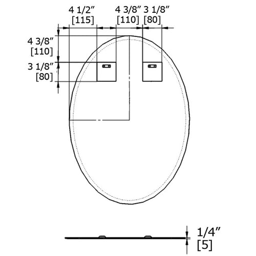 Classic Oval Beveled Mirror H70010