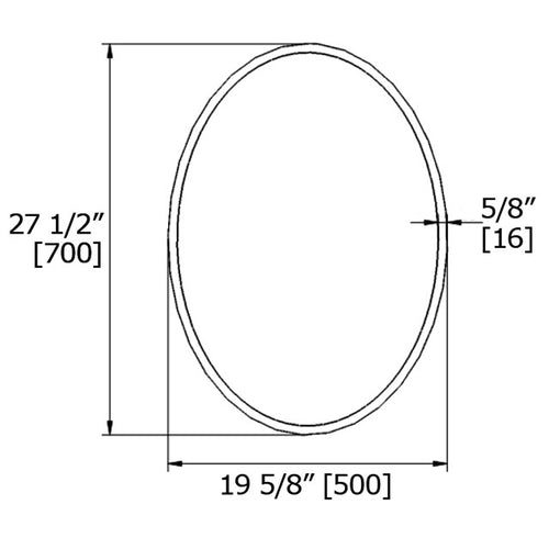 Classic Oval Beveled Mirror H70010