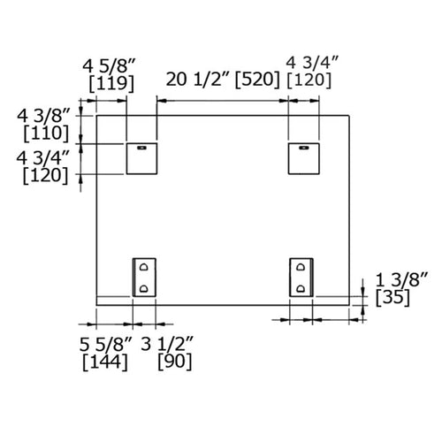 Mirror with Hanging Bottom Shelf M00147