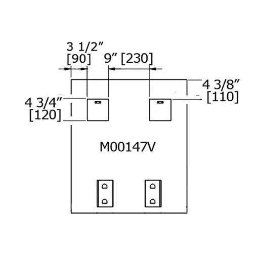 Mirror with Hanging Bottom Shelf M00147V