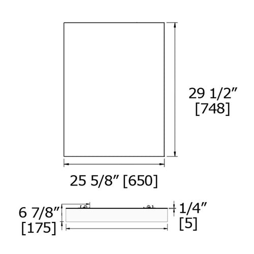 Mirror with Hanging Bottom Shelf M00147V