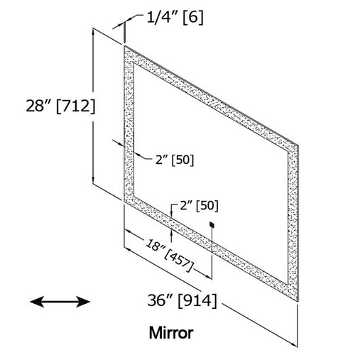 Halo Perimeter LED Mirror M03628LA