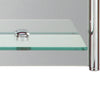 Mirror with Tubular Chrome Accents and Shelf M26001A