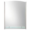 Mirror with Tubular Chrome Accents and Shelf M26001A