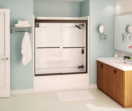 Aura Sliding Tub Door 51-55 x 57 in. 6 mm