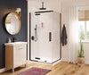 Hana Rectangular Pivot Shower Door 42 x 34 x 75 in. 8 mm