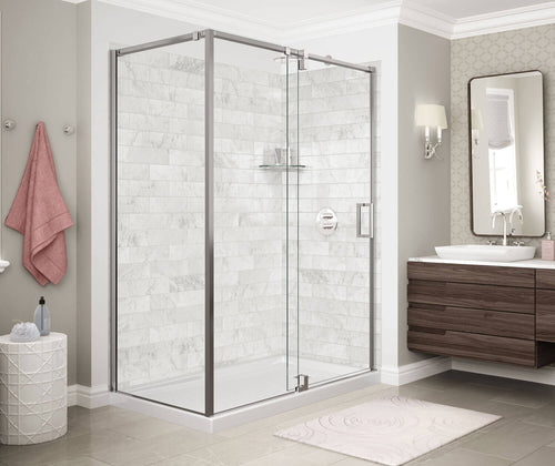 ModulR Pivot Shower Door Corner 60 x 36 x 78 in. 8 mm