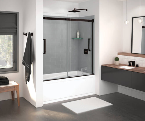 Inverto Sliding Tub Door 56-59 x 55 ½-59 in. 8mm