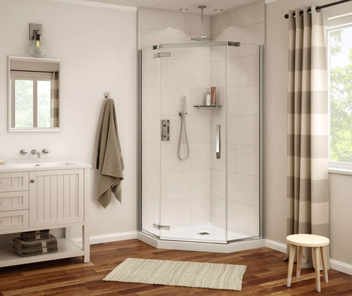 Davana Neo-angle Pivot Shower Door 38 x 38 x 75 in. 8 mm