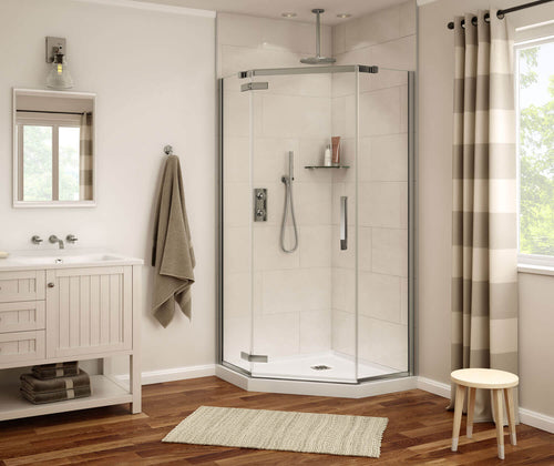 Davana Neo-angle Pivot Shower Door 38 x 38 x 75 in. 8 mm