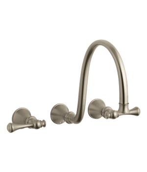 Kohler Revival® wall-mount lavatory faucet trim, valve not included